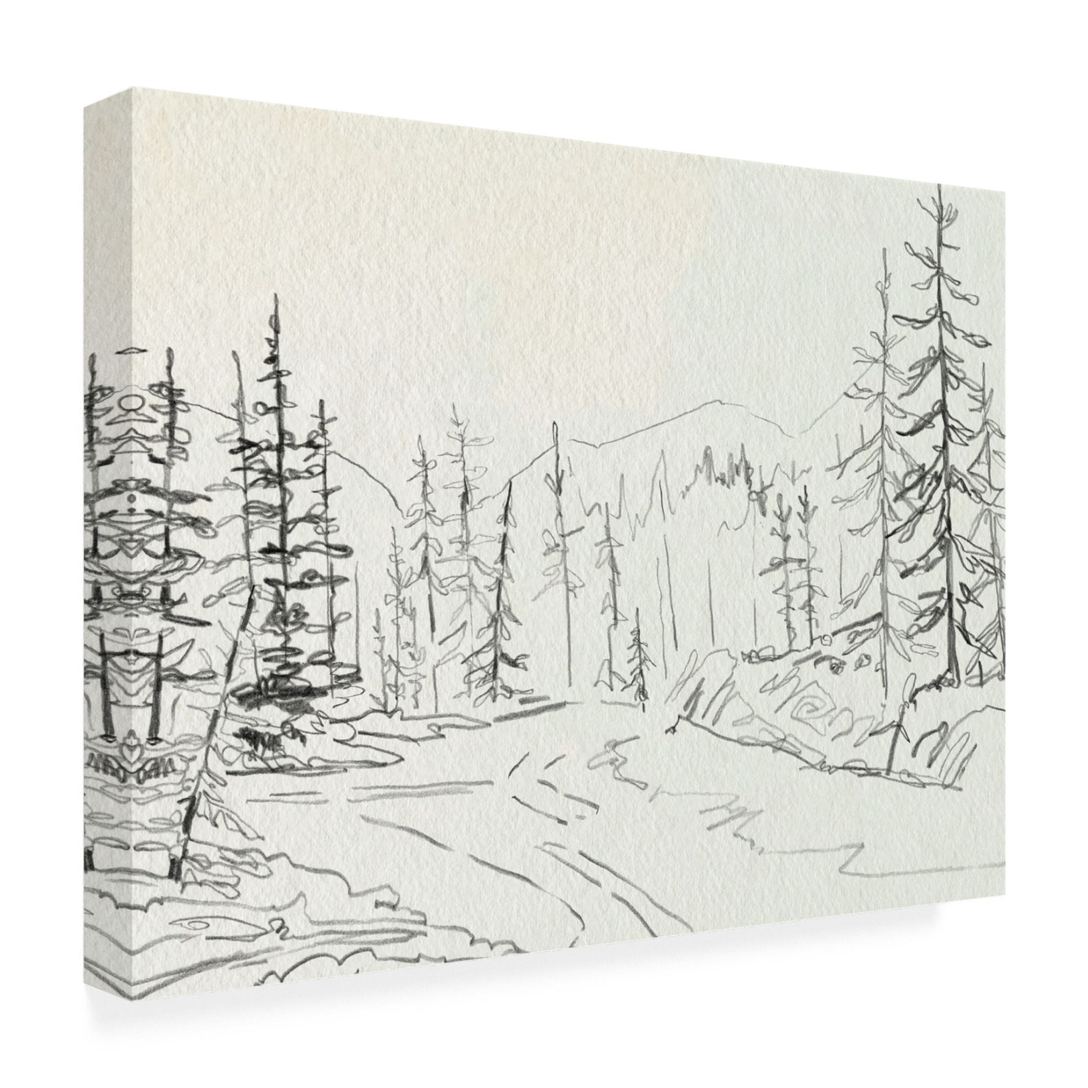 Canvas Wall Art - Emma Caroline 'Piney Forest I' Wall Art for Living Room, Bedroom, or Office Décor by Trademark Fine Art - 19 x 14 Inches