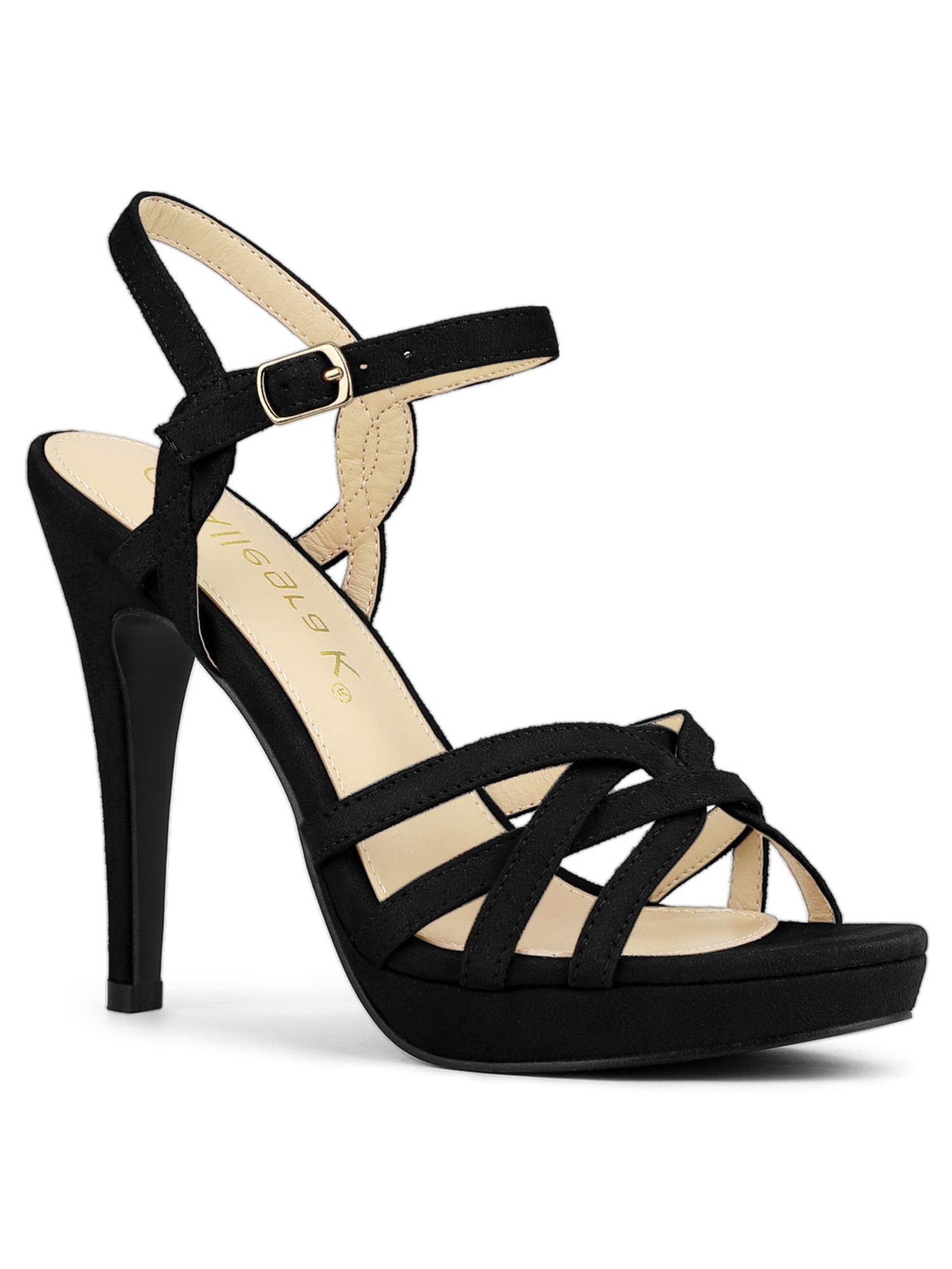 Allegra K Women's Strappy Platform Slingback Stiletto Heels Sandals