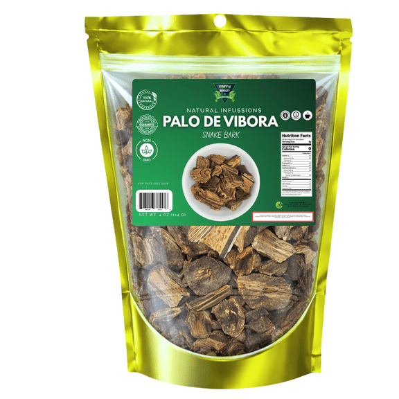 Green Royalty Palo de Víbora Bark – Premium Herbal Bark Tea | Wild-Harvested | Loose Cut | Natural Infusion | 4 oz