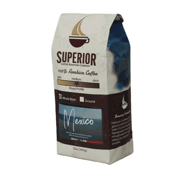 Superior Coffee Mexico - Single Origin Whole Bean Coffee | 12oz Bag