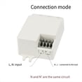 thumbnail image 4 of 5.8GHz Mini Microwave Radar Motion Sensor Switch AC85-265V Intelligent Human Body Sensor Switch Motion Light Switch,1 * Mini radar sensing switch,White, 4 of 6