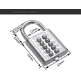 thumbnail image 2 of Stainless Steel Padlock with 10-Digit Combination Password Lock，Keyless for Sports Field and Locker Room (Black), 2 of 5