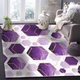 thumbnail image 5 of Area Rugs Indoor Non-Slip Rectangle Rug 5x8 Ft Purple Blocks Modern Art Yellow Line Decor Rug Rubber Backing Floor Mats Non Shedding Home Decor Carpet for Entryway Living Room, 5 of 8
