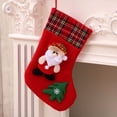 thumbnail image 3 of Matsuzay Lints Calcetín de Navidad Colgante portátil Reemplazo temático de Navidad Decorativo Bolsa de regalo de gran capacidad Decoración con cordón Kits de decoración para fiestas Papá Noel Matsuzay HA069734-01, 3 of 6