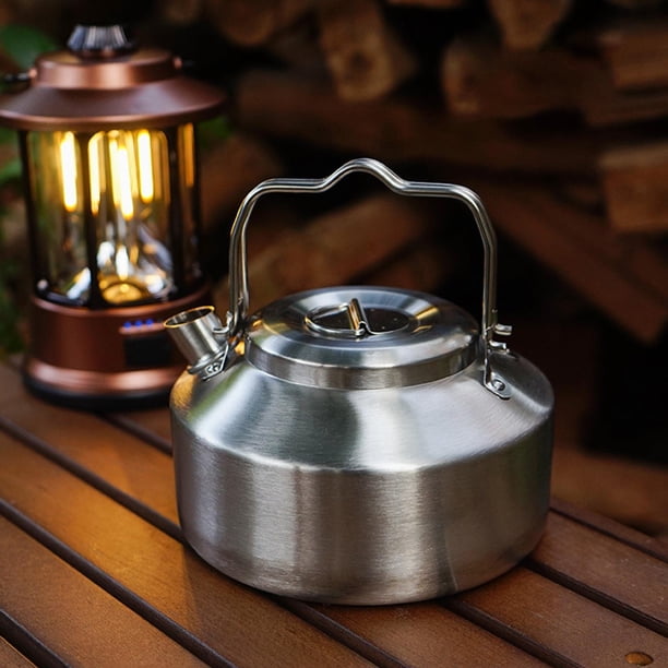 best outdoor kettle Camping for Boiling Water 1.2L | Stainless Steel Open Fire Coffee & Tea Pots succulent taste Lehman's Campfire Cooking Kettle Pot