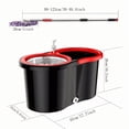 thumbnail image 5 of Spin Mop and Bucket Set with Wringer, 3 Microfiber Refills, 360° Rotating Mop for Floor Cleaning, 5 of 11
