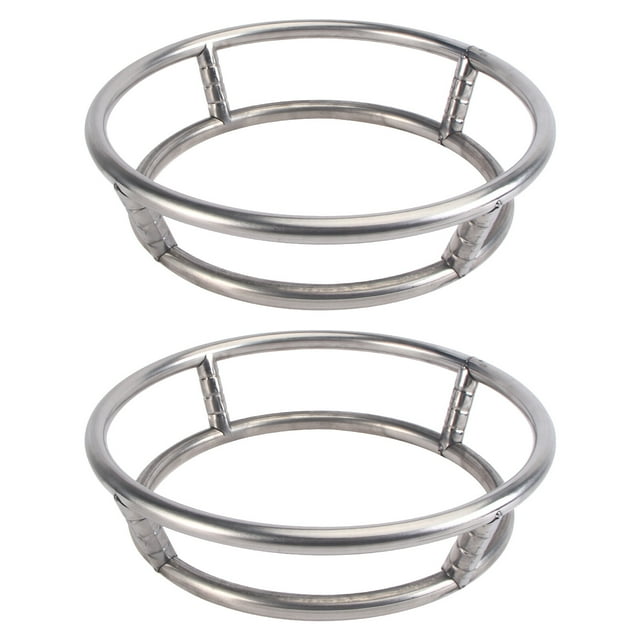 GOOHOCHY 2 soportes de acero inoxidable para ollas y sartenes (plateados)