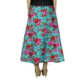 thumbnail image 2 of Bimba Floral Reversible A-Line Skirt Chic Style Indian Clothing Retro Maxi, 2 of 6