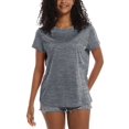 thumbnail image 1 of T-shirt d'Été pour Femmes à Séchage Rapide, Manches Courtes, Col Rond, Décontracté, Sport, Surdimensionné, à la Mode, zh99876543 TTP, 1 of 6