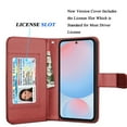 thumbnail image 6 of Tiflook Wallet Case for Galaxy S24 FE 5G 6.7" 5G 2024, PU Leather ID Cash Credit Card Slots Holder Carrying Pouch Folio Flip Cover [Detachable Magnetic Hard Cases] Lanyard - Wine Red, 6 of 6