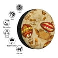 thumbnail image 6 of DouZhe Waterproof Spare Tire Cover, Vintage Aeronautic Airplane Prints Adjustable Wheel Covers Fit for Jeep Trailer RV SUV Car, 17 inch, 6 of 7