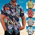 thumbnail image 4 of TAIAOJING Mens Floral Hawaiian Shirts Mens Spring Summer Beach Tropical ButtonUp Printed Short Sleeve Button Down Blouse Shirt, 4 of 5