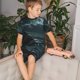 thumbnail image 4 of Balery Moonlit Night Sky Shark Conjunto de Pijama Infantil de Manga Corta con Estampado – Ropa de Dormir de Algodón Suave-3X-Large, 4 of 6