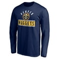 thumbnail image 2 of Men's Navy Denver Nuggets Team Arch Knockout Long Sleeve T-Shirt, 2 of 3