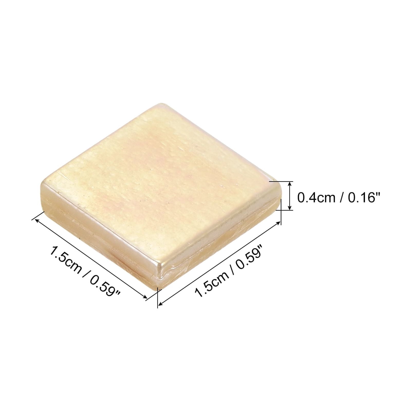 Uxcell 260Pcs Mosaic Tiles, Micro Glass Tiny Mini Mosaic Tile DIY Hobbies Handmade Crystal Free Stone Dull Yellow