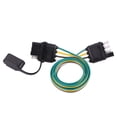 thumbnail image 2 of Greensen 6-24V 4 Pin Flat Trailer Plug Socket Wiring Connector Adapter for Caravan Towbar Towing, Trailer Adapter, Trailer Socket, 2 of 7