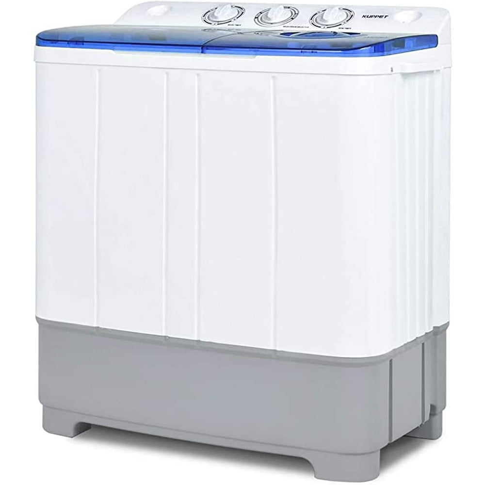 Portable Washing Machine, KUPPET 21lbs Compact Twin Tub Washer and Spin