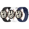 thumbnail image 1 of 3 Pack Correas para Samsung Galaxy Watch 6 / 5 / 4 Band 40mm 44mm, Galaxy Watch 5 Pro  45mm, Galaxy Watch 6 , Galaxy Watch 4  20mm Sport Band Correa de repuesto de silicona ajustable para, 1 of 15