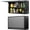 Black Gray, variant on Metal Garage Wall Cabinet with Doors Side with Holes,Wall Mounted Metal Storage Cabinet with Up-Flip Door ,Garage Storage Cabinet for Garage, Basement, Kitchen, Warehouse,Office, Bathroom-Black