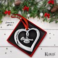 thumbnail image 3 of Klikel Christmas Ornament 2020 - Silver Christmas Ornament - Ornament 2020 - Heart With Hanging Pendant - Studded With Crystals - Non-tarnish Metal, 3 of 5