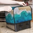 thumbnail image 6 of KLL Beach Print 2 Slice Toaster Dust Covers Kitchen Small Appliance Cover with 2 Pockets,Can hold Jam Spreader Knife & Toaster Tongs (11.4 x 7.9 x 7.5), 6 of 6