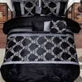thumbnail image 3 of Comforter Set Queen Size  7-Piece Soft Bedding Quilt  Coverlet Bedspread with Tight Fabric and Strong Handle Chocolate and Gold, 3 of 4