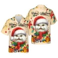 thumbnail image 3 of Merry Christmas Santa Persian Scarf Twinkling Lights Xmas Holiday Hawaiian Shirt Breathable Summer Unisex Merch Cat Lover Kitten Owner Gifts - 00022, 3 of 6