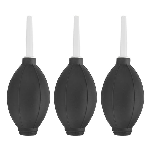 Uxcell Soft Tip Air Blower Dust Blaster, 3 Pcs Rubber Bulb Air Pump Dust Blower Cleaner Cameras Lens Cleaning Tool with Long Nozzle for Camera Lens Computer Keyboard, Black/White