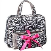 Modella Weekender Set Cosmetics Bag, Black and White Animal Print, 3 pc