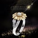 thumbnail image 5 of Anillo de cobre femenino Ecomeon Anillo de compromiso girasol redondo Vintage con circón Tamaños 6# 7# 8# 9#, 5 of 5