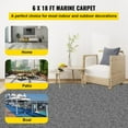 thumbnail image 2 of ZXNYH Deep Blue Marine Carpet 6 ft x 13.1 ft Marine Carpeting Marine Grade Carpet for Boats with Waterproof Back Outdoor Rug for Patio Porch Deck Garage Outdoor Area Rug Runner Non-Slide Porch Rug, 2 of 8