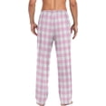 thumbnail image 2 of FREEAMG Red Checkered Gingham Tartan Men's Pajama Pants Sleepwear Lounge Pajama Bottoms, 2 of 7