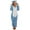 Sky Blue, variant on Jumpsuits for Women Plus Size Women Long Sleeve Hooded Jumpsuit Pajamas Casual Winter Warm Rompe Sleepwear