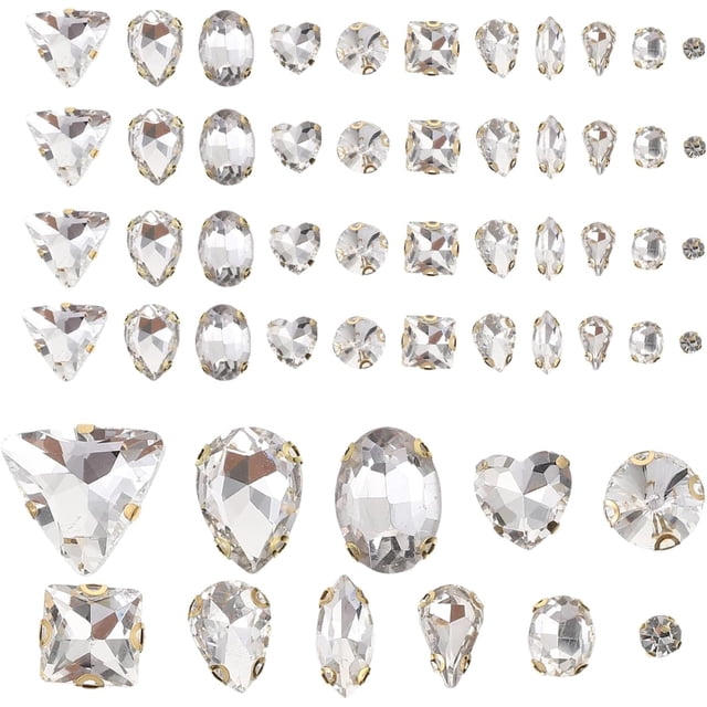 Rhinestones para Coser Vidrio Decorativos para Diy y Accesorios de Ropa Gemas para Manualidades y Decoración de Vestidos