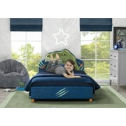 Delta Children Dinosaur Upholstered Twin Bed, Blue