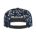 thumbnail image 2 of Kdxio Cherry Blossoms on Navy Background Print Snapback Hat for Men Women,Adjustable Baseball Cap, 2 of 7