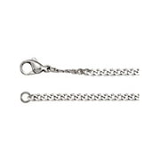 18" Stainless Steel Diamond Cut Curb Chain with Lobster Clasp