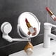 thumbnail image 5 of Espejo de maquillaje con ventosa para baño | Espejo de cristal plegable de pared | Aumentos de 1x y 3x | Instalación sin taladros | Diseño compacto que ahorra espacio para el aseo y la vestimenta en, 5 of 6