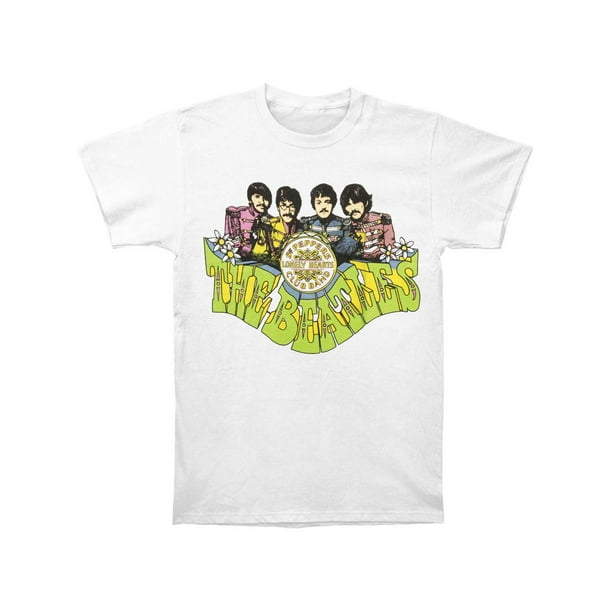 The Beatles - Beatles Men's Sgt. Pepper's Cartoon T-shirt White ...