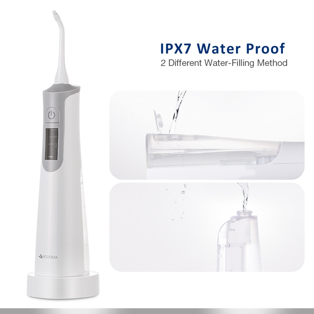Fashion Water Flosser Professional Cordless Dental Portable Oral Irrigator IPX7 Waterproof, Hand