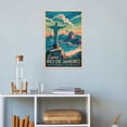 thumbnail image 4 of Retro Rio De Janeiro Poster Vintage Brazil Tourism Art with Iconic Landmarks Canvas Poster, 4 of 8