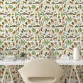 thumbnail image 3 of Ambesonne Safari Peel & Stick Wallpaper for Home, Wilderness Leopards Leaf, 13"x100", Fern Green Apricot White, 3 of 6