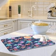 thumbnail image 6 of Tropical Palm Flower Kitchen Dish Drying Mat, 16'' x 18'' Super Absorbent Dish Drying Mat for Kitchen, Sink, Dining Table, 6 of 7