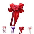 thumbnail image 2 of 6PCS Wedding Car Flower Artificial Ribbon Flower Wedding Car Decor with Tape, 2 of 10