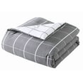 thumbnail image 2 of Mainstays Grey Grid Microfiber Comforter Set, 2 of 4