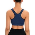 thumbnail image 6 of FUTATA Women's Wireless Post-Op Bra Front Zipper Sports Bra, Push Up Sports Bra Tube Top, Yoga Fitness Workout Running Yoga Bra With Removable Pads, 6 Colors Available, 6 of 7