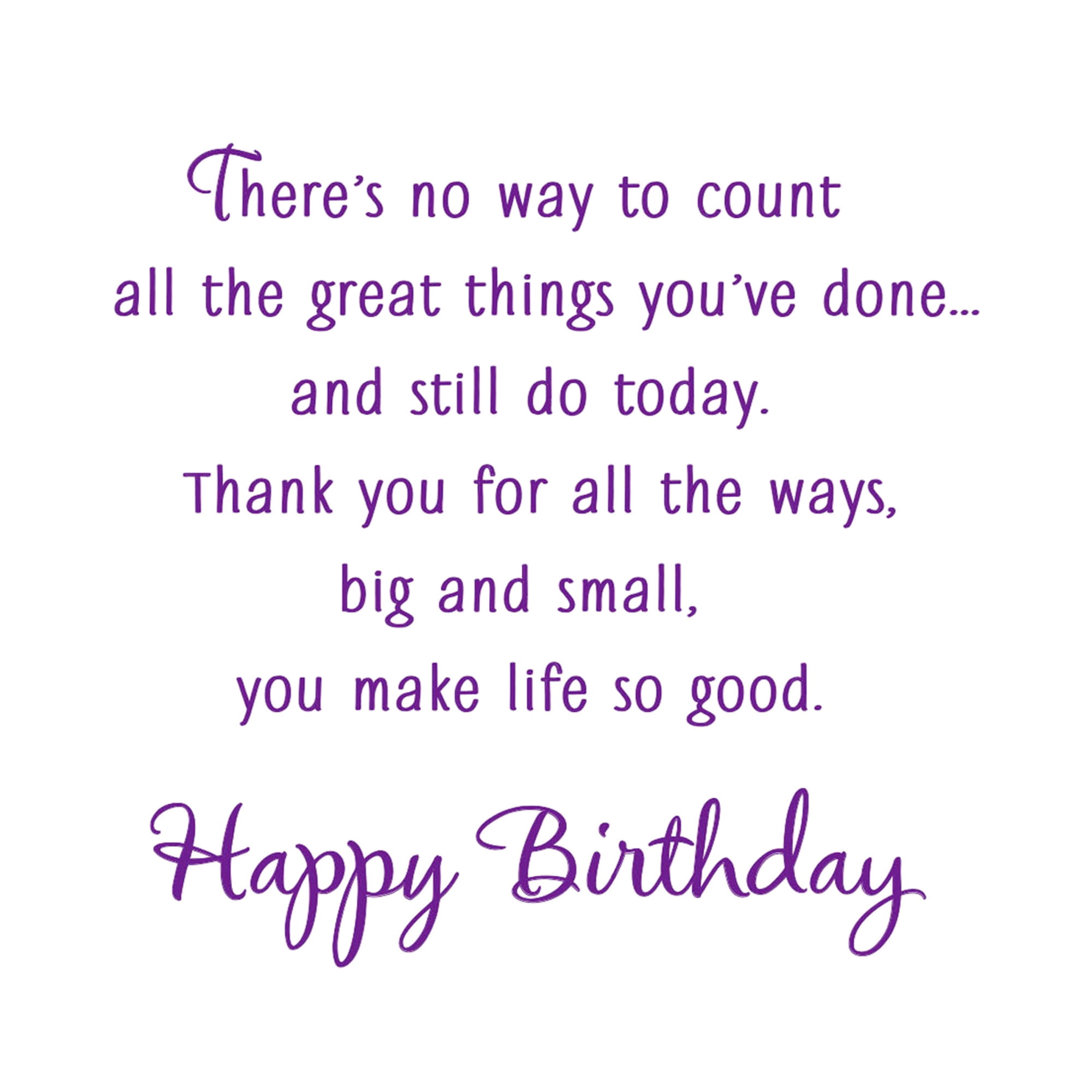 Hallmark Birthday Card for Mom (Counting All the Great Things You Do), 1 count