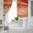 thumbnail image 5 of Fsddascl Burnt Orange Coastal Blackout Curtains for Bedroom/Living Room, Thermal Insulated Kitchen Curtains, Summer Beach Nautical Abstract Art Grommet Darkening Window Treatment Drapes 27.5"x39"x2, 5 of 8