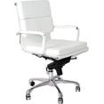 thumbnail image 1 of Silla Oficina Ejecutiva Piel Italiana Grupo Microtec Blanca Baja Aluminium Soft Pad Sala de Juntas ergonómica Minimalista Moderna softpad acojinada Blanco Conferencia Espera Replica Grupo Microtec Eames Soft Pad b, 1 of 3