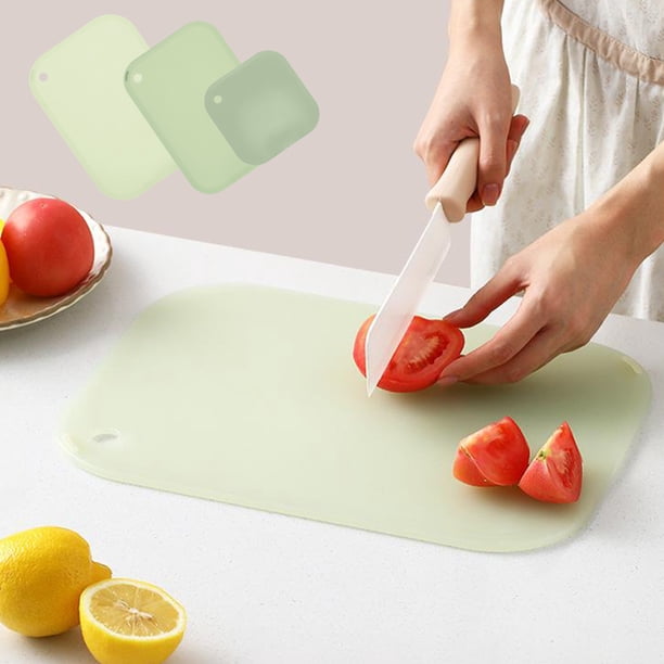 Tabla de cortar acrílica verde - tabla reversible de cocina de doble cara con patas antideslizantes y ranura de zumo, 13,58x9,64x0,78 pulgadas, apta para lavavajillas